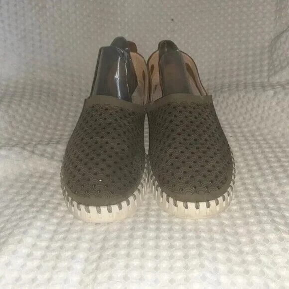 ILSE JACOBSEN-Tulip 3565-Deep Olive/Tan Brown Suede/Nubuck-Sz 40/9.5-Excellent - Picture 3 of 7